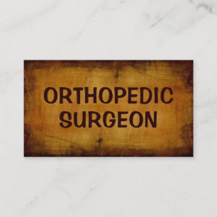 Orthopedic Surgeon Antique Business Card