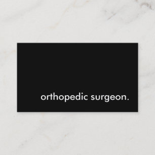 orthopedic surgeon. business card