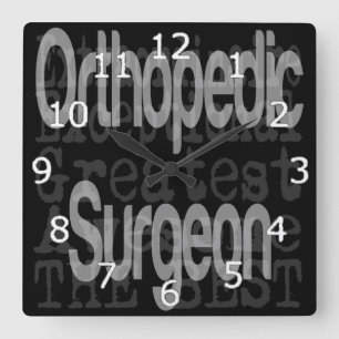 Orthopedic Surgeon Extraordinaire Square Wall Clock