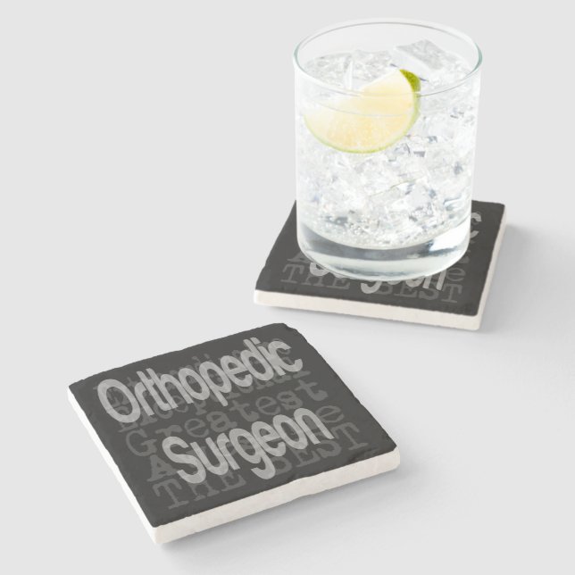 Orthopedic Surgeon Extraordinaire Stone Coaster (Side)