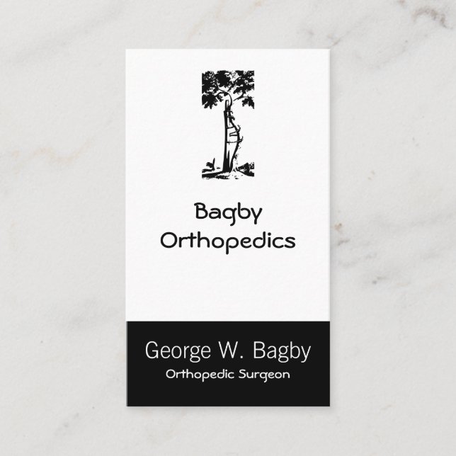 Orthopedic Surgery Crooked Tree Business Card (Front)