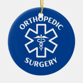 Orthopedic surgery Doctor Nurse Medical Caduceus Ceramic Ornament