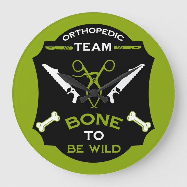 Orthopedic Surgery Team Large Clock (Front)
