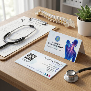 Orthopedic Therapy Clinic   Modern White Business Card