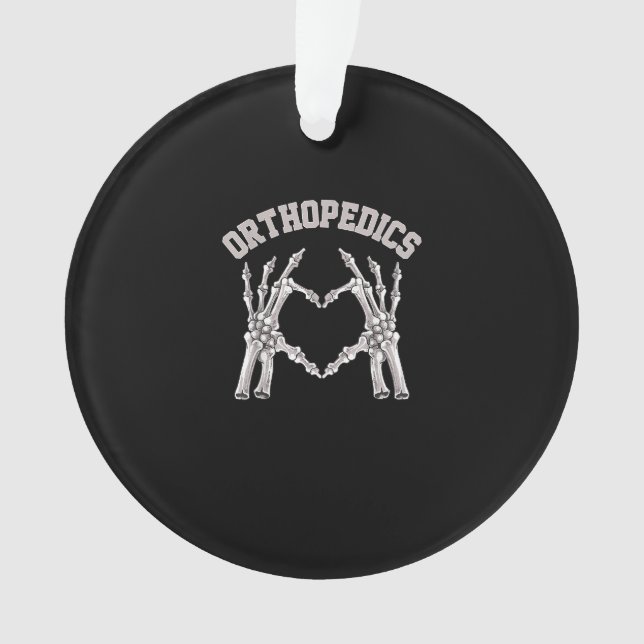 Orthopedics Skeleton Hand Heart Ortho Nurse Rn Cre Ornament (Front)
