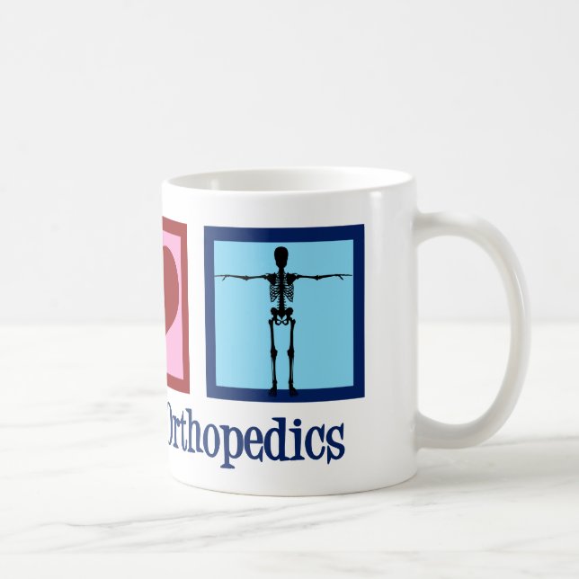 Orthopedist Peace Love Orthopedics Office Coffee Mug (Right)