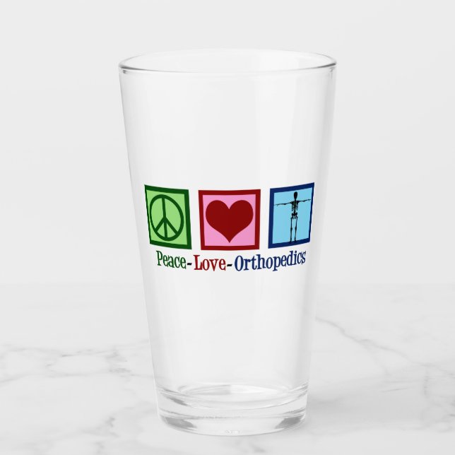 Orthopedist Peace Love Orthopedics Office Glass (Front)