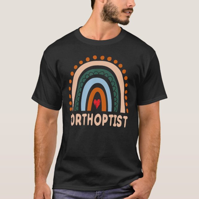 Orthoptist Rainbow Cute Appreciation Essential Wor T-Shirt (Front)