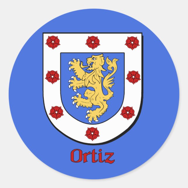 Ortiz Family Shield Stickers (Front)