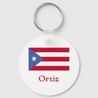 Ortiz Puerto Rican Flag Keychain