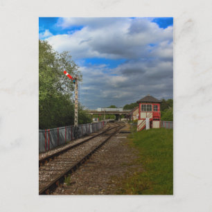 Orton Mere Station and signal box Postcard