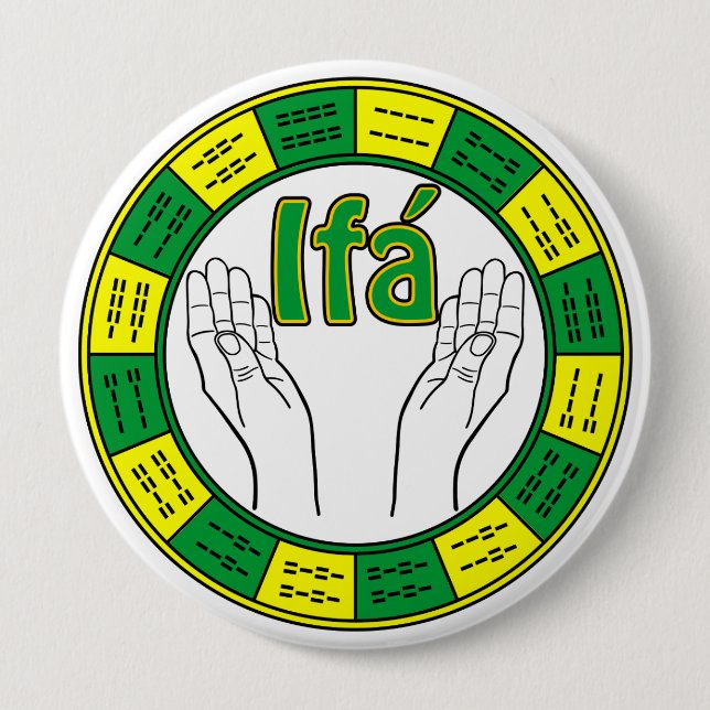 Orunmila - Ifá 4 Inch Round Button (Front)