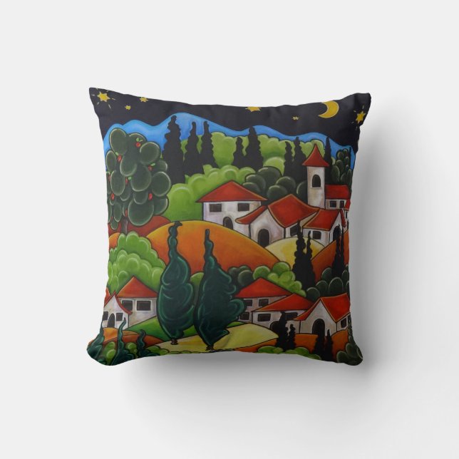 Orvieto Italie 16" X 16" Coussin en coton (Recto)