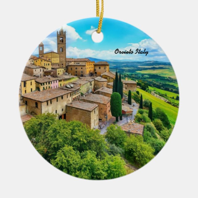  Orvieto, Italy  Ceramic Ornament (Front)