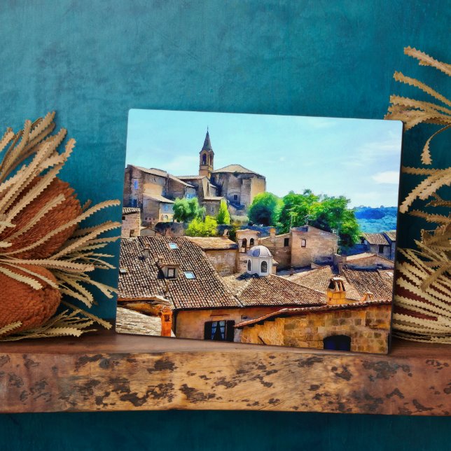 Orvieto Italy Hillside and Church Plaque (Side)
