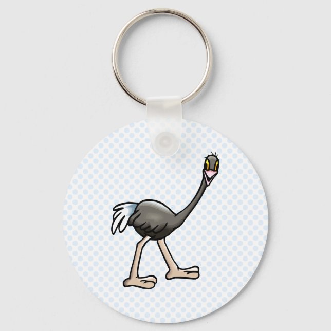 Orville Ostrich Keychain (Front)