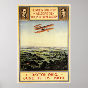 Orville & Wilbur Wright Brothers Greatest Aviators Poster