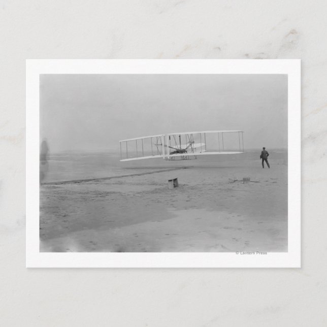Orville Wright on First Flight at 120 feet Postcard (Front)