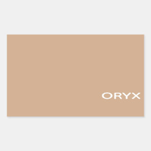 Oryx brown beige color name sticker