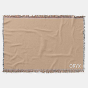 Oryx brown beige color name throw blanket