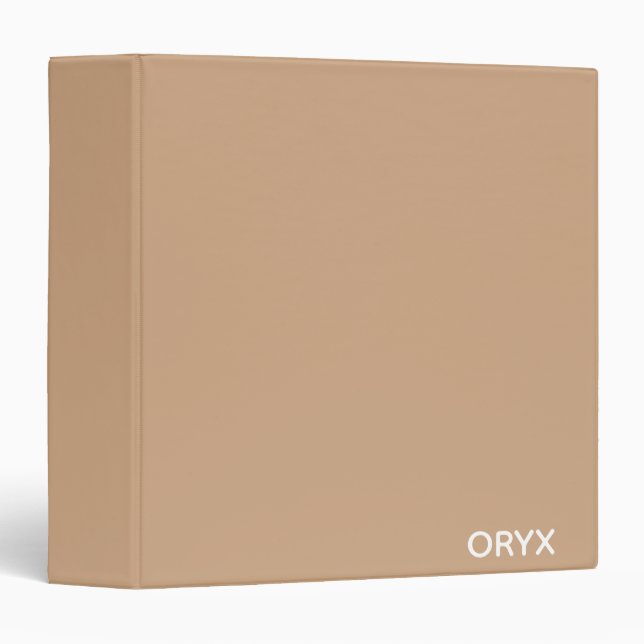 Oryx brown beige colour name binder (Front/Spine)
