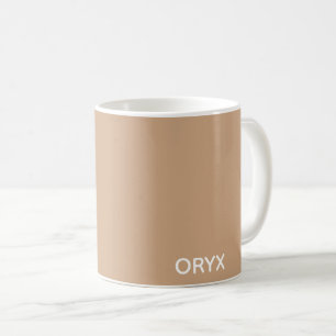 Oryx brown beige colour name coffee mug