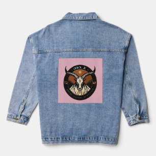 Oryx Logo – Elegant Antelope Silhouette Denim Jacket