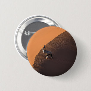 Oryx on the edge, Namibia 2 Inch Round Button