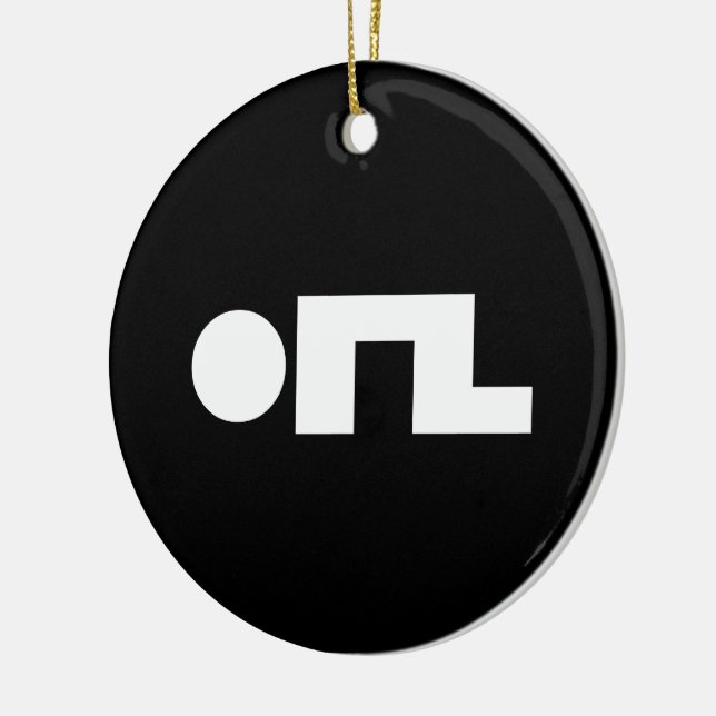 ORZ Emoticon Kaomoji Emoji Ceramic Ornament (Left)