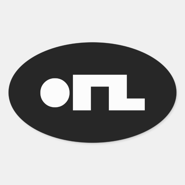 ORZ Emoticon Kaomoji Emoji Oval Sticker (Front)