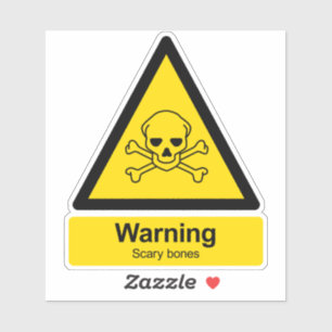 Os effrayants parodier un autocollant d'avertissem