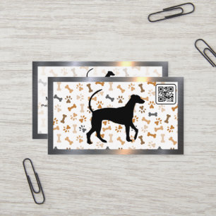 Os et pattes de chien   Carte de visite de code QR