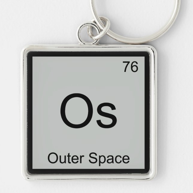 Os - Outer Space Chemistry Element Symbol T-Shirt Keychain (Front)