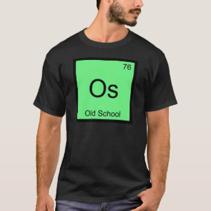 Os - T-Shirt Symbole d'Élément de Chimie Old Schoo