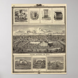 Osage Bldgs, farms, residences Poster