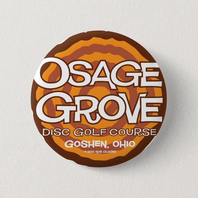 Osage Grove Disc Golf 2 Inch Round Button (Front)