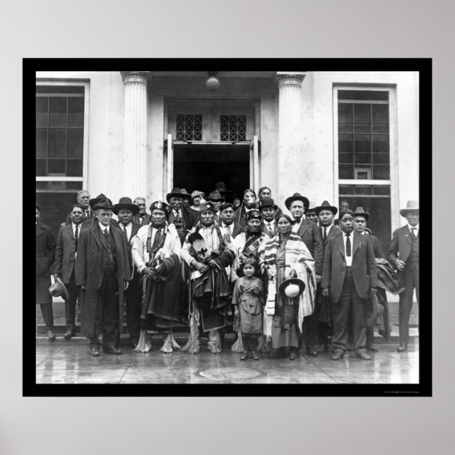 Osage Indian Group White House 1919 Poster (Front)