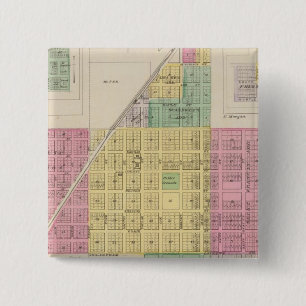 Osage Mission, Galesburg, and Earlton, Kansas 2 Inch Square Button