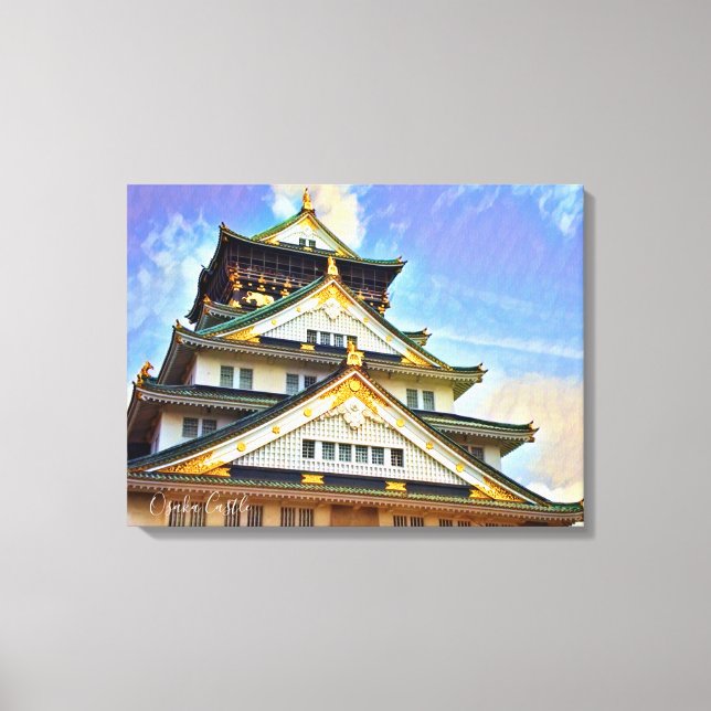 Osaka Castle (Blue sky ver.) Canvas Print (Front)