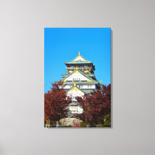 Osaka Castle Japan Autumn Fall Travel Canvas Print