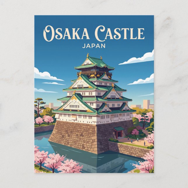 Osaka Castle Japan Postcard (Front)