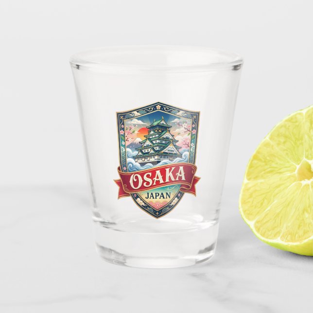 Osaka Castle Japan Shot Glass (Front)