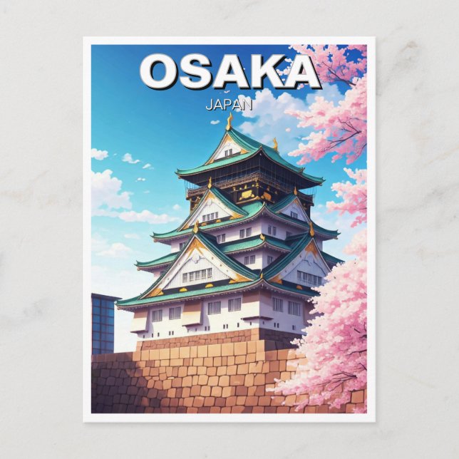 Osaka Castle Japan Travel Postcard (Front)