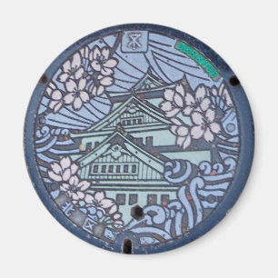 Osaka Castle Manhole Cover Magnet