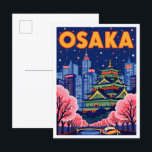 Osaka Japan Art Vintage Illustration Travel Postcard<br><div class="desc">Osaka Japan Art Vintage Illustration Travel Place</div>