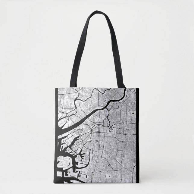 Osaka Japan Map Tote Bag (Front)