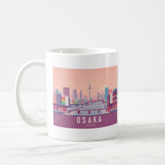 Osaka Japan Pastel Travel Design Coffee Mug