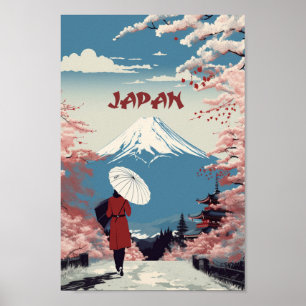 Osaka Japan Vintage Famous Travel Place Poster