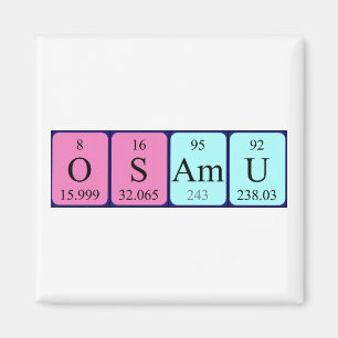 Osamu periodic table name magnet