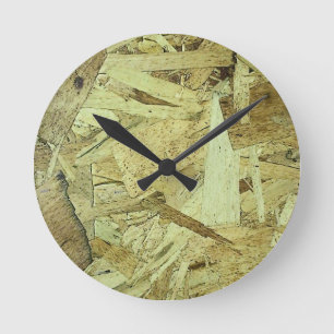 OSB Chip Board Plywood Round Clock
